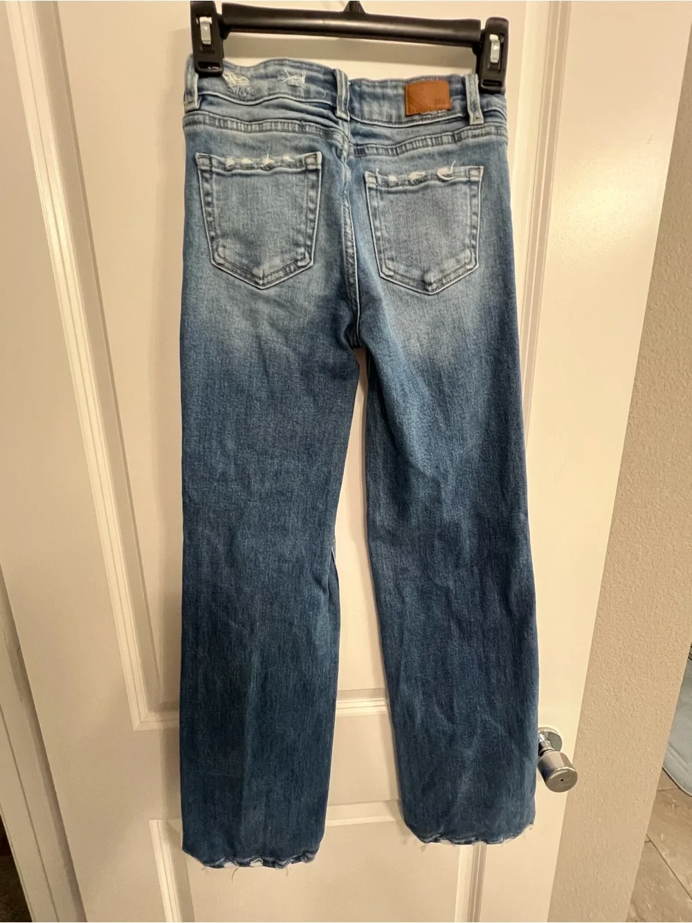 BKE Girl's Medium Wash Jeans with Raw Hem